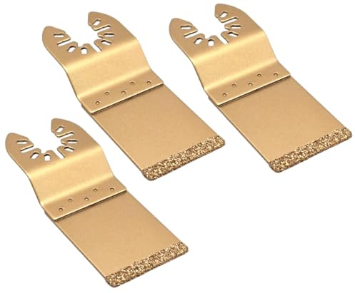 HERO Profi Hartmetall Tauchsägeblatt 35 x 40 mm – 3er Set Multitool HM Sägeblatt (Wolframcarbid) Tauchsägeblätter für Fliesenkleber, Mörtel, Beton & Stein – für Multifunktionswerkzeug OIS Universal