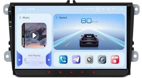 XTRONS 9 Android 14 Autoradio Qualcomm 665 8+256GB Für VW T5 Golf 5 6 T5 | Octa Core QLED IPS Touchscreen Eingebautes 4G LTE CarPlay Android Auto HDMI-Ausgang WiFi GPS Bluetooth 5.0 Optional DAB OBD