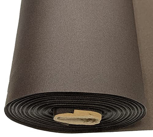 7oz PU Coated Outdoor Waterproof Fabric - Water-Proof, Tear Resistant, Cloth for Outdoor Garden Furniture, Sewing Material for Crafts and Hobbies - 150cm Wide (Chocolate)