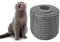 Corde de sisal 6mm pour Chat Grattoir Réparer et remplacer Le Poteau de Chat, DIY Meubles à griffer pour Chat - Arbre à Chat, Tapis à gratter, Chaton Botteur Jouets, Gris 50m/164 pi