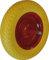 Ruota Pneumatica Piena Gialla per Carriola Ø ruota 350 mm Asse 150 mm con perno