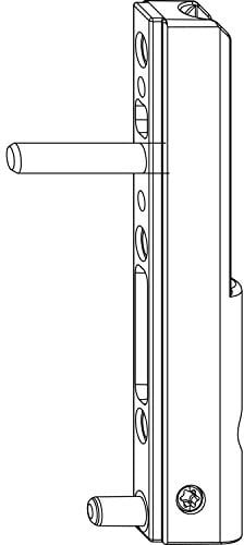 SXRDZ Maco - Nastro angolare universale in PVC per finestre in plastica, con perno ø 5 mm, lunghezza 23 mm, 120 kg, acciaio zincato color titanio