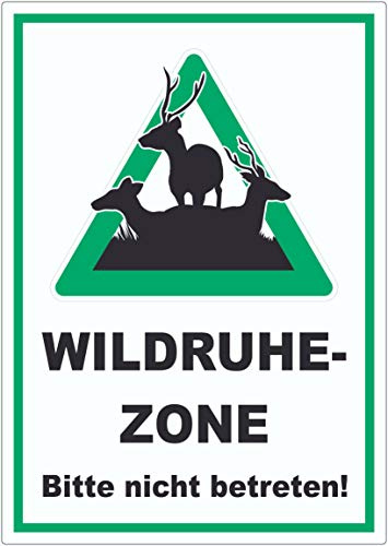 Wildruhezone Hirsche Aufkleber A2 (420x594mm)
