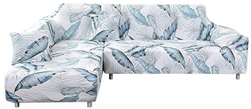jianyana Sofabezug Ecksofa L Form Stretch Sofa Überwürfe Waschbar Sofabezug L Form Couchbezug 3 Sitzer+3 Sitzer mit Zwei Kissenbezüge