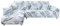 jianyana Sofabezug Ecksofa L Form Stretch Sofa Überwürfe Waschbar Sofabezug L Form Couchbezug 3 Sitzer+3 Sitzer mit Zwei Kissenbezüge