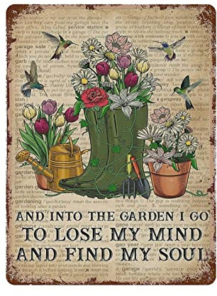 AOOEDM And Into The I Go to Lose My Mind Find Soul Vintage Metal Sign for Home Shop Coffee Garage Man Cave Signs Wall Plaque Kitchen Bar Sign Wall Decor Poster