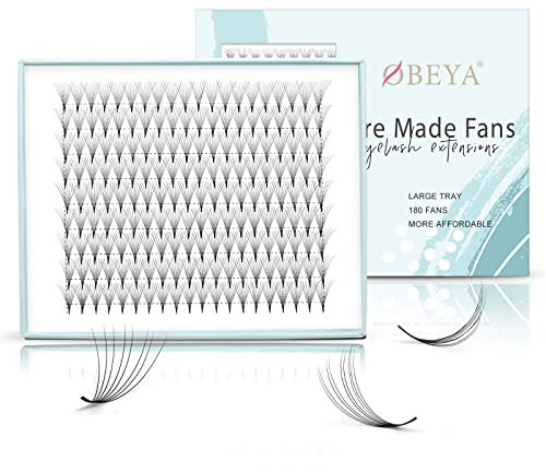 Pre Made Fan Eyelash Extensions D Curl 8D Pre Fanned Russian Lashes 0.07mm 9 Rows Premade Fans .07 Mix 9-14mm Volume Lash Extensions Supplier by Obeyalash (8D 0.07 D Mix)