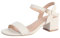 DADAWEN Escarpins d'été Femme Bride Cheville Bout Ouvert Sandale à Talon 5CM Blanc 37
