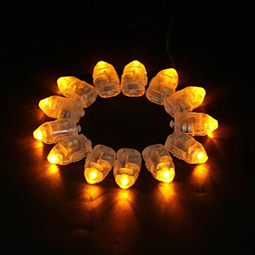50 Stück LED-Ballonlicht, wasserdicht, Mini-Lichter, lange Standby-Zeit, Lichter für Papierlaterne, Ballon, Hochzeit, Party, Dekoration, Ostereier, Geburtstag, Halloween, Weihnachtsdekoration(Gelb)