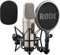 Rode NT2-A Lot de microphones à condensateur à grande membrane pour studio + protection contre le vent en mousse Keepdrum WS02