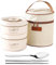 kyaoayo Récipient à lunch isotherme portable, de haute qualité, en acier inoxydable, passe au micro-ondes, avec sac à déjeuner, empilable, anti-fuite, pour enfants et adultes (1000 ml)