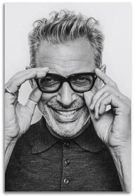TeDe Berühmter männlicher Stern Jeff Goldblum 3 Kunst Wohnzimmer Schlafzimmer Poster Gemälde Dekoratives Gemälde Druck Leinwand Wand 50 x 75 cm Unrahmen-Stil-2