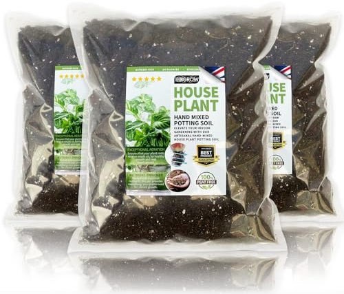 UK GROW Houseplant Potting Mix- 5 Litre - BritanniaBloom: Elevate Your Indoor Garden… (HEAT SEALED BAG)