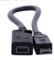 REY Câble convertisseur mini USB femelle vers micro USB mâle, adaptateur 20 cm, charge, données, noir