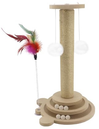 Beowanzk 15,75 Zoll Hoch Katzenkratzbaum, Kratzbäume für Indoor Katzen, Kätzchen Kratzbaum für Krallenschärfen und Langeweile Linderung, Basis enthält Pfefferminzkugeln