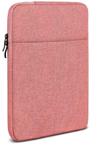 moex Tablet Hülle für Xiaomi Pad 6S Pro 12.4 Tasche mit Reißverschluss und Fach für Zubehör, Nylon Stoff Sleeve weich Gepolstert, Schutzhülle Minimalistisch Dash Case, Rosa