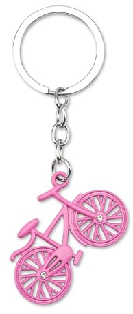 MUCOOS Pink Bicycle Keychain for Students,Couples,and Teachers,Personalized Keyring for Teacher Gifts, Friendship Gifts for Women,Graduation Gifts for Her,Thank You Gift,Cute Keychain with Bag Charm