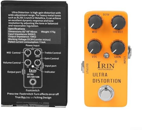 IRIN Gitarren-Effektpedal Wah Distortion Overdrive Delay Reverb Kompressor Pedal (RS17 Orange)