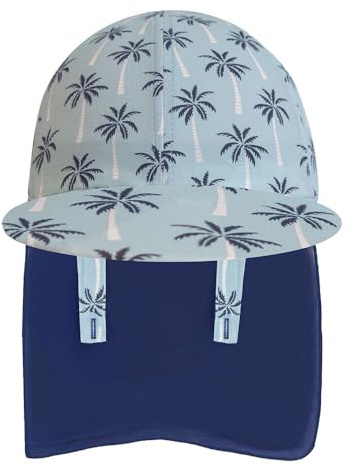 Gifts Treat Kinder Legionäre Hut, UPF 50+ Sonnenschutz Schwimmkappe Flap Hat im Dinosaurier-Muster für Kinder, Jungen Sonnenhut mit Nackenschutz