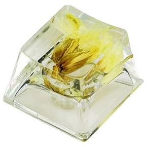 Tastenkappen für Cherry MX Mechanische Hintergrundbeleuchtung, Kunstharzblume, transparente Tastenkappen, passend für die Kreuz-Tastatur, 1U, handgefertigt