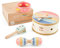 Just Bee Kids Wooden Musical Instrument Set | Toys For 1 Year Old | Pastel Colours | Sustainable Wood | Drum, Maraca, Tambourine & More | Motor Skills Development | 1st Birthday Gifts