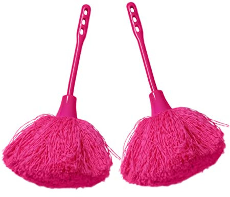 SECFOU Plumeau Électrostatique Lot De 2 Rose Outil De Nettoyage De Meubles Brosse Ménagère Légère Ergonomique Pour Maison Voiture Dépoussiérage Sans Manche Rangement Facile