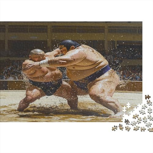 Sumo Wrestler 300 Stück Puzzles Japanisch Sumo Erwachsene Stress Abbauen Familien 300 Brain Challenge Lernspiel Spielzeug Premium Quality Spielzeug Geschenk 300pcs (40x28cm)