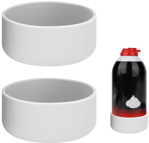 Linkidea 2 Pack Rasiergel Dose Rost Halter Silikon Rasierschaum Ständer Rasiergel Schaum Basis Kompatibel mit Barbasol, Gilletee Rasiergel (Grau)
