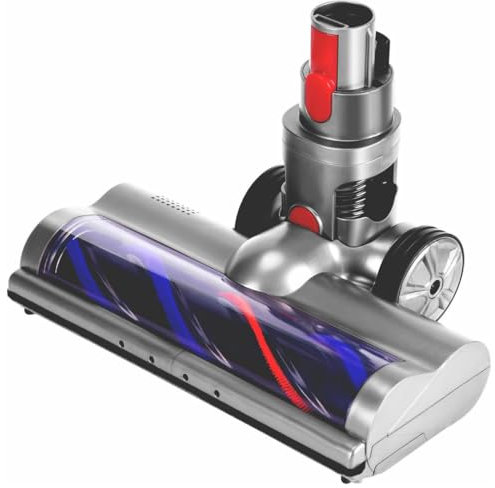 SOS Accessoire Brosse Compatible Aspirateurs Dyson V7, V8, V10, V11, V15 - tête de Nettoyage à Entraînement Direct avec led éclérante - Sols Durs et Moquettes - SOS