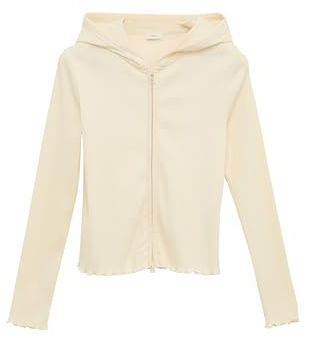 s.Oliver Sweatjacke aus Rippware mit Wellensaum und Zwei-Wege-Reißverschluss
