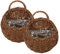 VANZACK 2 Pièces panier suspendu en rotin cache-pot suspendu panier suspendu décoratif mur pendaison osier corbeille support de rangement suspendu panier tissé suspendu pour fleur en bois