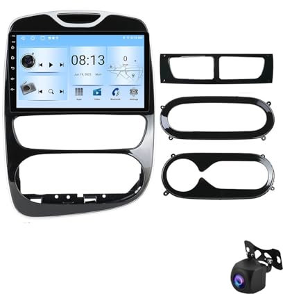 Autoradio Autoradio Stereo con schermo GPS 9 pollici touchscreen navigazione Android 13 autoradio multimediale per Renault Clio 4 2012-2018 BT 5.0 DTS telecamera Carplay SWC(4G+WIFI 8Core 6G+12)