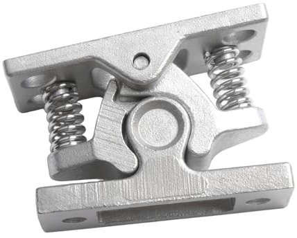 Federbelasteter Doppelrollentürschnäpper mit Edelstahl-Verriegelungsklemme für Wohnmobil, Boot, Wohnwagen, Wohnmobil, Schrank, Aufbewahrung, Tür, Hardware (Edelstahl)