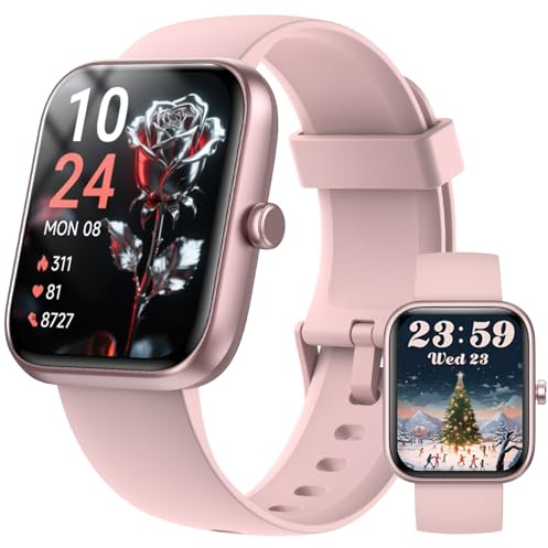 Reloj Inteligente Hombre Mujer Konitee, Smartwatch con Llamadas Bluetooth, 1.83 Pulsera Actividad con Whatsapp Mensajes, 110+ Modos Deportivo, SpO2/Sueño/Pulsómetro, Impermeable IP68 para iOS/Android