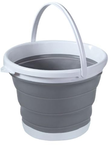 Secchio Pieghevole, Secchio per Pulizie Silicone Richiudibile Salvaspazio, da 3 L con Manici, Catino per Bucato, per Lavaggio Camping, Bacinella Portatile per Esterni, Pesca, Casa & Auto