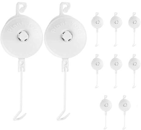 Generico Support pour – 10 pièces pour la croissance des avec corde transparente, support pour les dieux – pour maison extérieure, jardin, balcon, cour, tomates, fleurs et vis