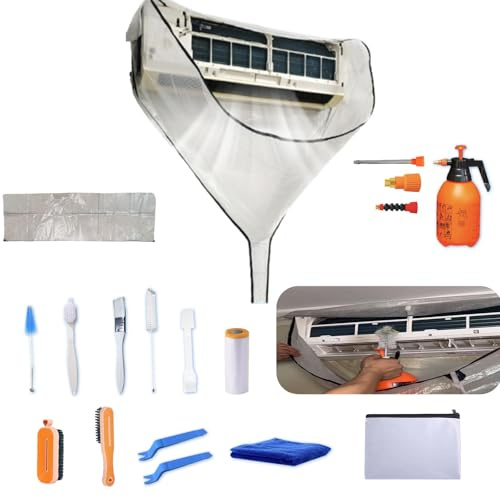 kikepilm Kit Limpieza Aire Acondicionado, Kit de Limpieza para Aire Acondicionado, Limpieza de Aire Acondicionado, Limpieza Aire Acondicionado para casa, Blanco, Grande