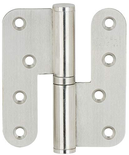 Gedotec Charnière de Porte | Startec H2210 | 1 Pièce | Acier Inoxydable | Paumelle à visser pour portes intérieures non feuillurées | Charnière avec butée: DIN gauche | Capacité jusqu'à 68 kg