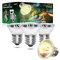 Luxvista E27 50W Reptile Heating Light Bulb, UVA UVB Full Spectrum Sun Lamp for Lizard Tortoise Spider Snake, 4 Pack