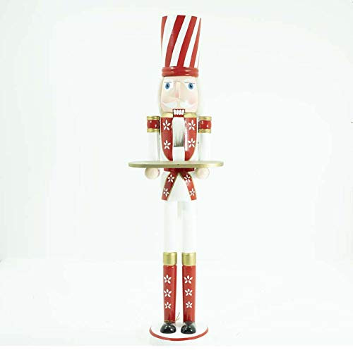 Nussknacker aus Holz, 120 cm hoch, Figur Nutcracker Soldier zum Sammeln, handbemalt, auf Basis
