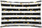 EKOBLA Kissenbezug mit schwarz-weißen Streifen, modern, abstrakt, geometrisch, gestreift, farbige goldene Punkte, Dekor, Lendenkissen, Kissen für Sofa, Standardgröße, Queen-Size-Größe 50.8 x 76.2 cm