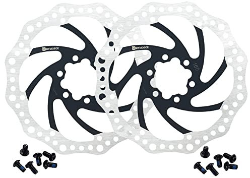 Dymoece 2 Stück Fahrrad Bremsscheibe mit 12 Schrauben 140 mm / 160 mm / 180 mm / 203 mm für MTB Mountain Rennrad