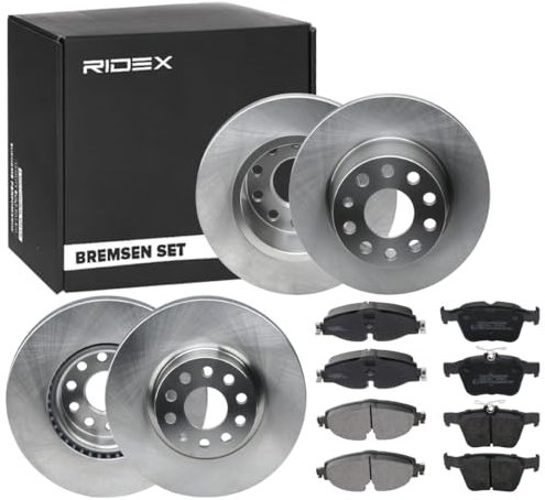 RIDEX 3405B1653 Bremsenset Vorne Hinten Belüftet 312 272,0mm - Bremsen Set mit Bremsscheiben und Bremsbeläge Satz