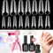 Beetles Lot de 600 faux ongles longs Coffin