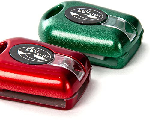 2er Set LED Schlüssellicht Schlüsselhülle Rot Grün Taschenlampe Schlüssel Hülle Licht Lampe Schlüsselhalter