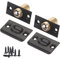 Ball Door Catches for Internal Doors 2 Pack Roller Adjustable Ball Latches Spring Ball Bearing Door Catch for Cupboard Closet Top (Black)