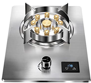 Table De Cuisson For Cuisinière À Gaz, Brûleur De Table De Cuisson En Acier Inoxydable, Installation De Bureau Et Encastrée Adaptée À La Cuisine, Cuisinière À Gaz De Camping (Color : Silver, Size :