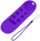 Funda Protectora para Mando a Distancia, Funda Protectora de Silicona para Mando a Distancia con Cordón para Chromecast con Mando a Distancia de TV (conjunto morado)