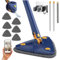 VONALA Swift 360 Mopa para Limpiar Azulejos y Paredes Autoescurrible con Soporte Pared y 6 Recambios de Microfibra,Fregona Giratoria 360 Triangular, Mopas de Limpieza Suelos, Mopa Triangular Giratoria