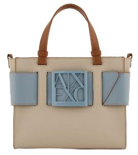 Armani Exchange Logo Essential, Susy, Square, Medio Tote Donna, Pisco/Dry Gin, One_Size